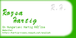 rozsa hartig business card